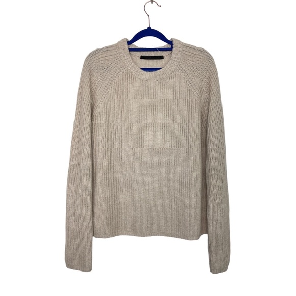 Jenni Kayne Tan Ribbed Crew Neck Sweater - Picture 2 of 8